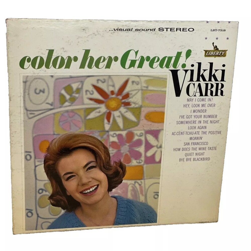 Vikki Carr Color Her Great (Vinyl, 1963) Liberty LST-7318 VG+ LP Record Album
